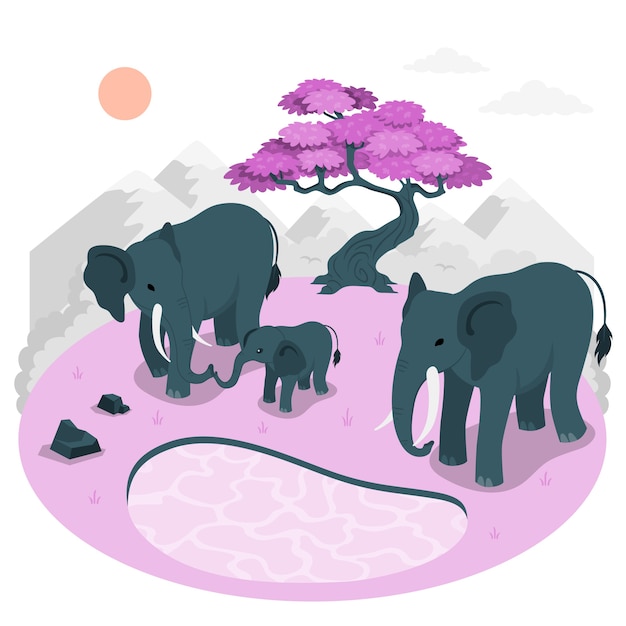 象の家族の概念図