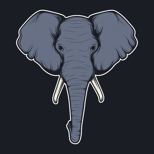 Free vector elephant head background