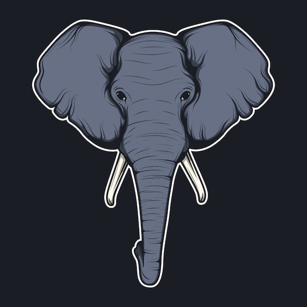 象の頭の背景