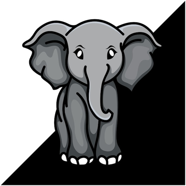Иконка слона, дизайн логотипа, вектор
