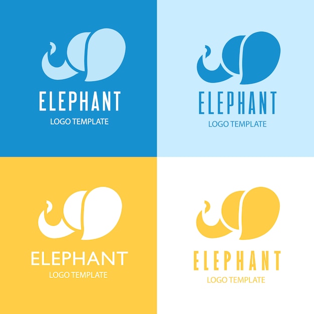 Free vector elephant logo design.