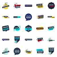 Free vector elevate your design game with subscribe now 25 highresolution vector banners