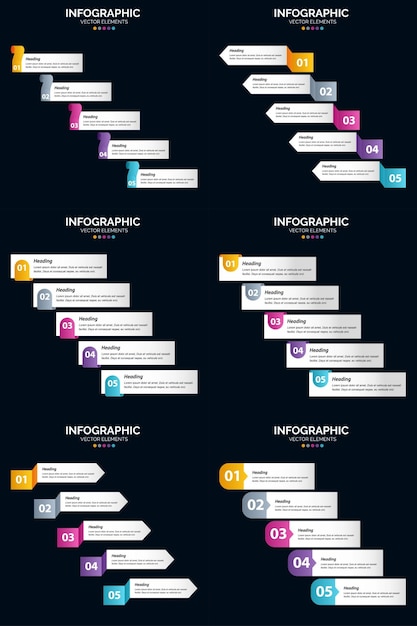 Elevate your presentation with Vector 6 Infographics Pack and cycle diagrams