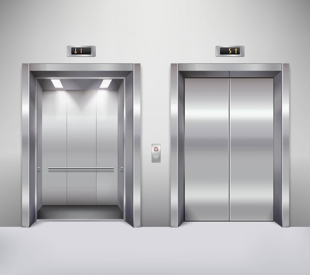 Free vector elevator door illustration