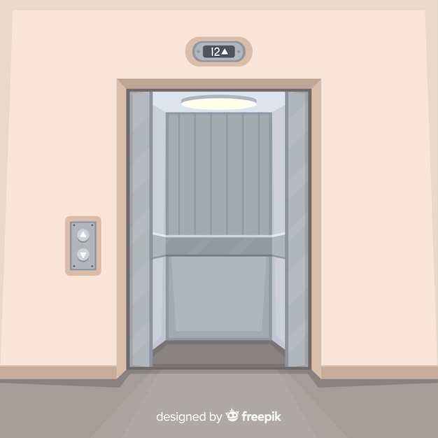 Лифт с открытыми дверями