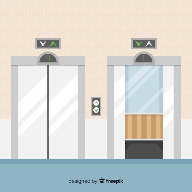 Free vector elevators set