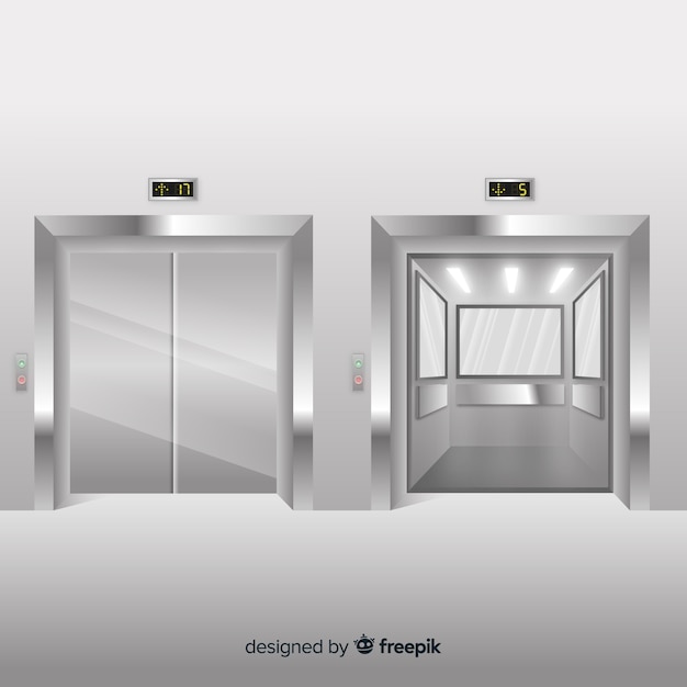 Free vector elevators set