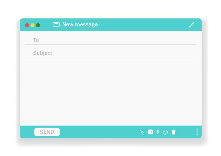 Free Vector email blank template internet mail frame interface for mail message vector