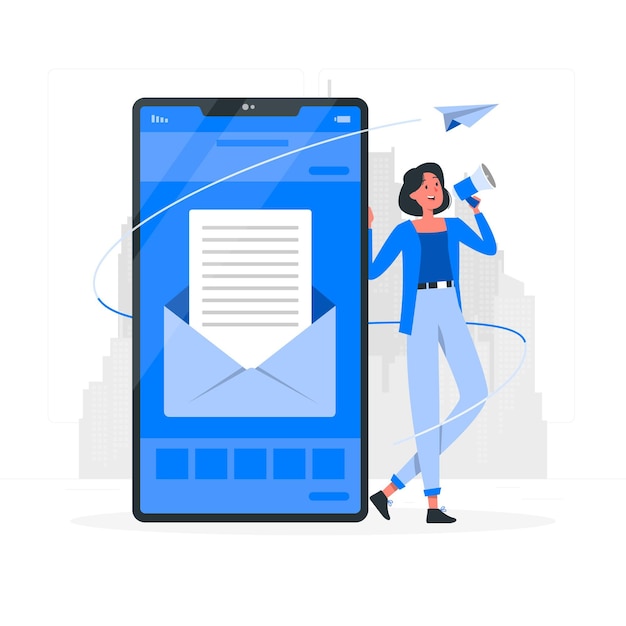 Email campaign concept illustration