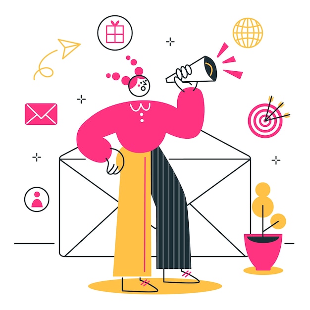 Free vector email campaign concept illustration