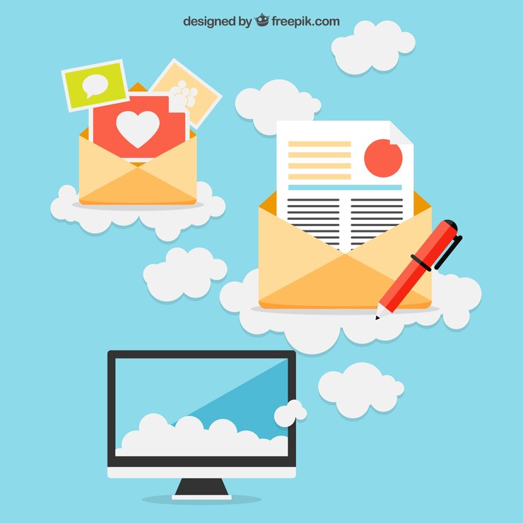 Free Vector email concept