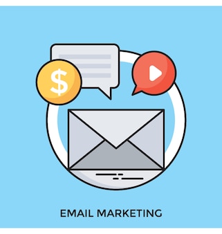 Email marketing flat vector icon