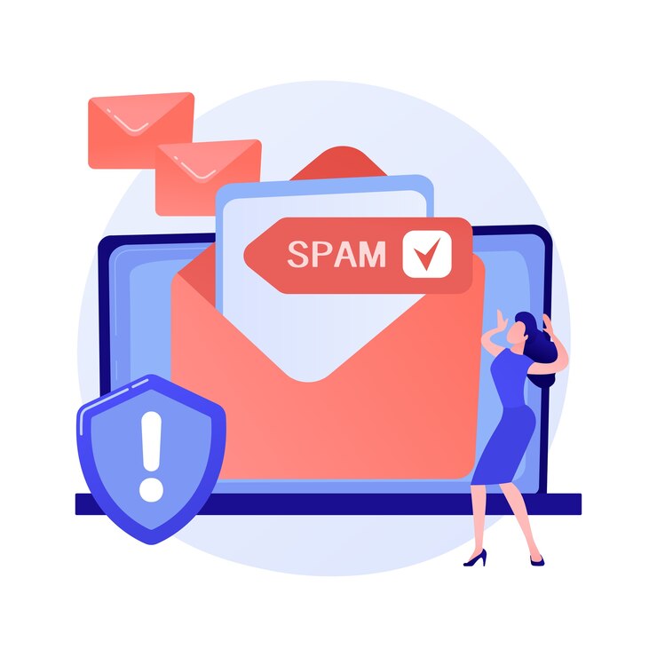 Free Vector email service, online correspondence, internet communication. electronic mail box, message bunch, incoming letters. female addressee cartoon character.