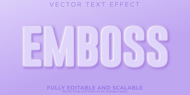 Emboss text effect, editable embossed and modern text style