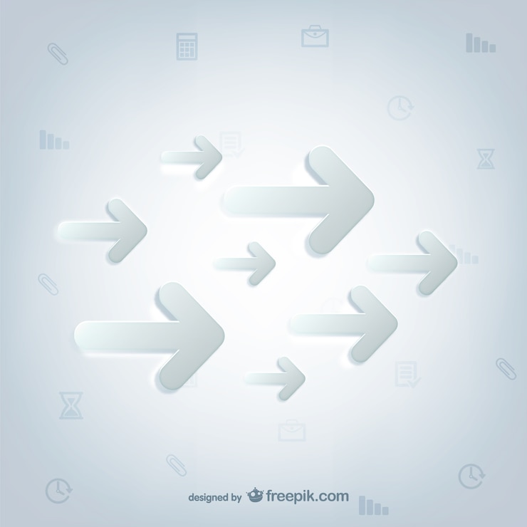 Free Vector embossed arrows and icons