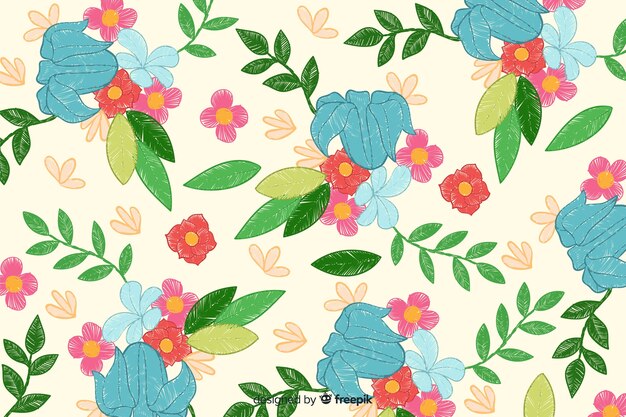 Embroidery floral background