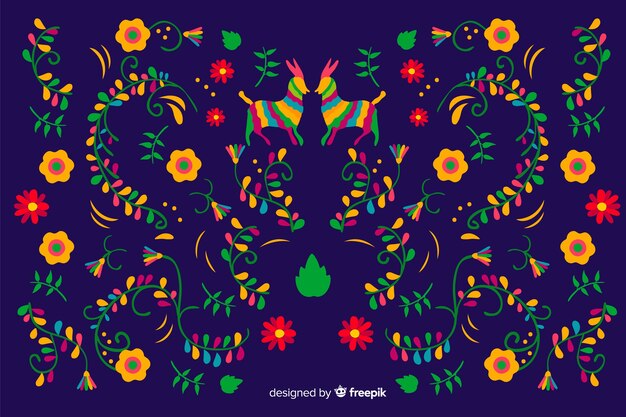 刺繍の花の背景