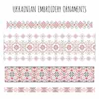 Free vector embroidery ornaments collection