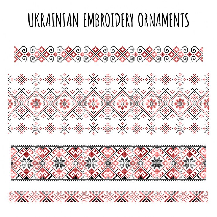 Free Vector embroidery ornaments collection