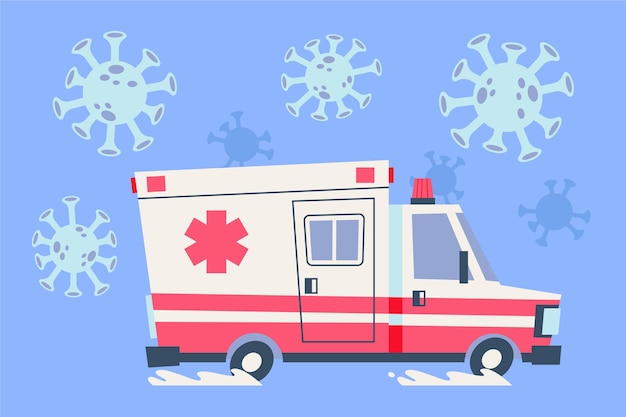 Free vector emergency ambulance concept