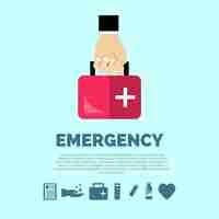 Free vector emergency concept flat