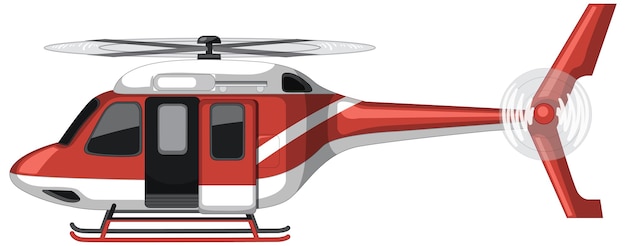 Emergency helicopter on white background