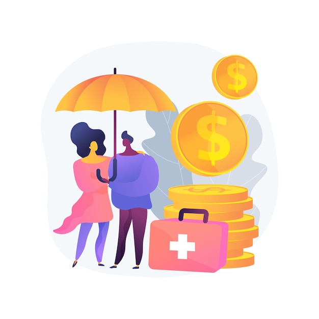 Free vector emergency support fund abstract concept vector illustration. support for sick people, quarantined, or in directed self-isolation, governmental help, emergency response benefit abstract metaphor.