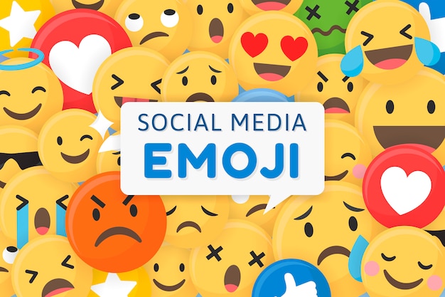 Emoji patterned background
