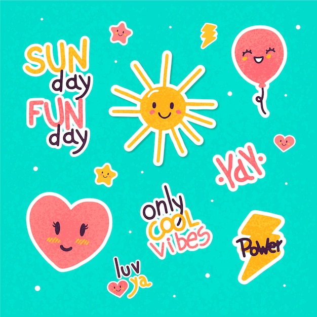 Emoji and words stickers