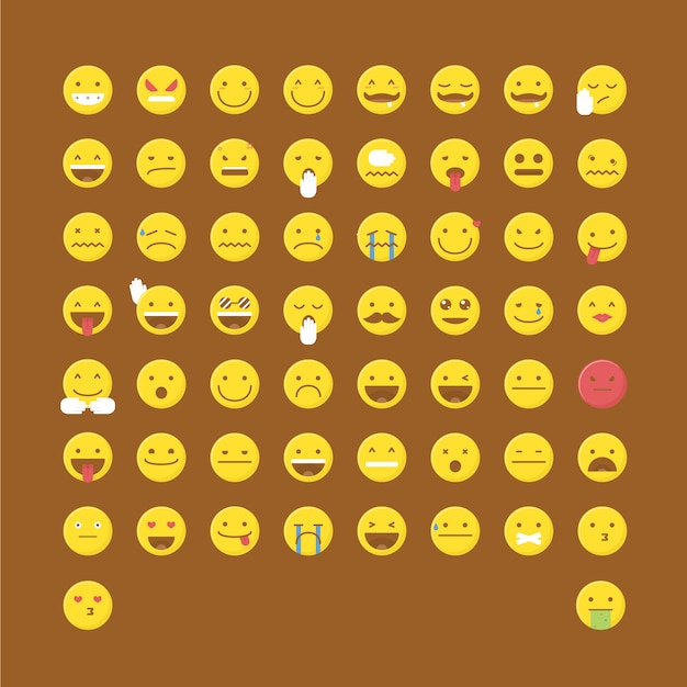 Collezione di icone di emoticon