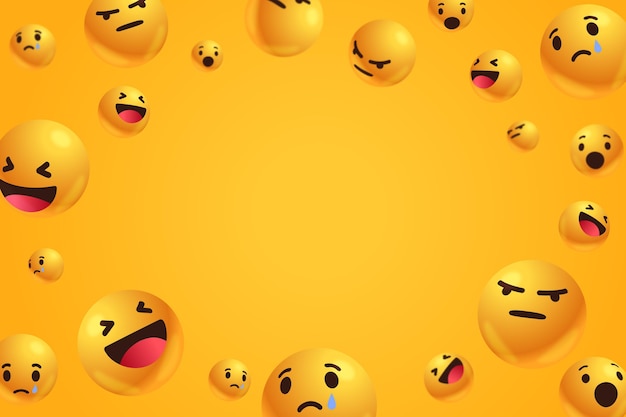 Free vector emoticons with empty space background