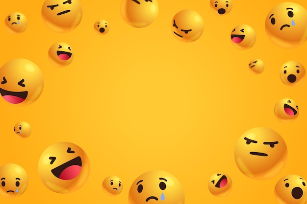 Emoticons with empty space background
