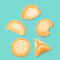 Free vector empanada collection concept