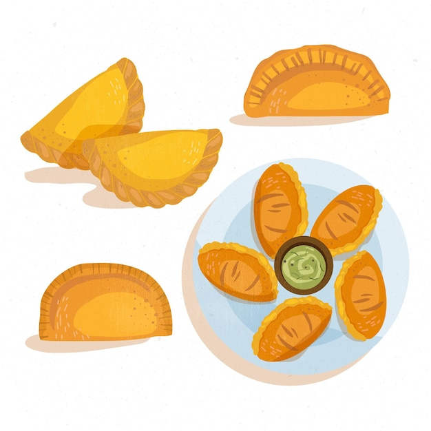 Free vector empanada collection