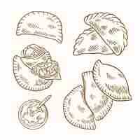 Free vector empanada collection