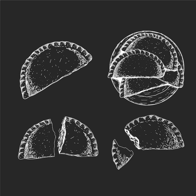 Free vector empanada pack