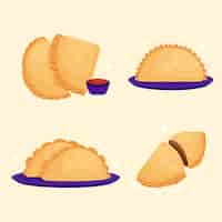 Free vector empanada set