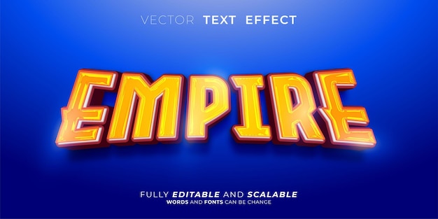 Empire editable 3d text effect decoration background
