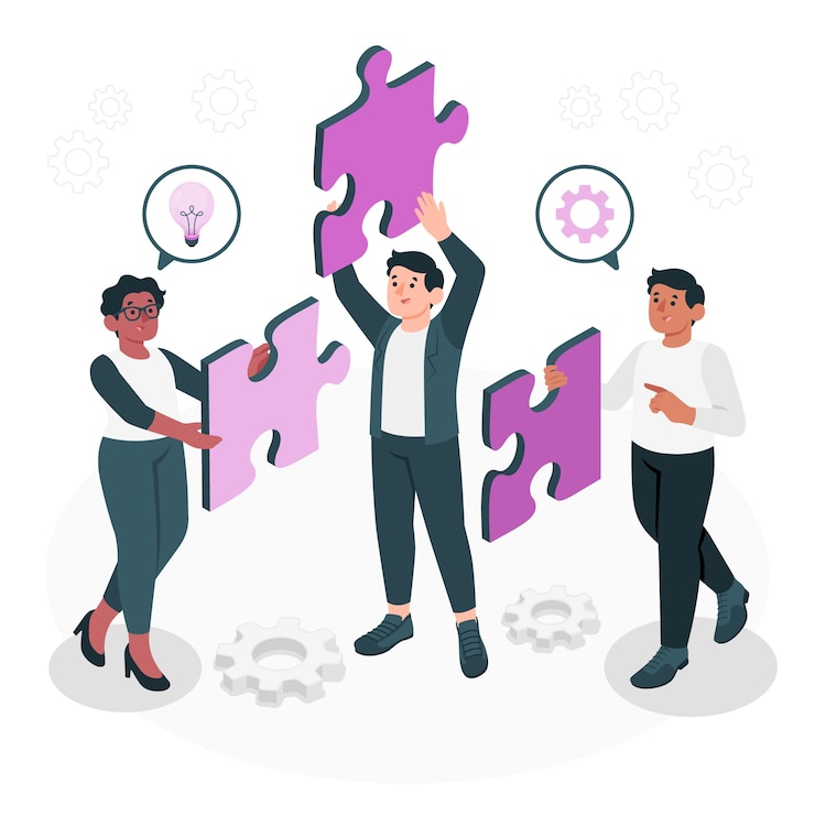 मुफ़्त वेक्टर employee engagement concept illustration