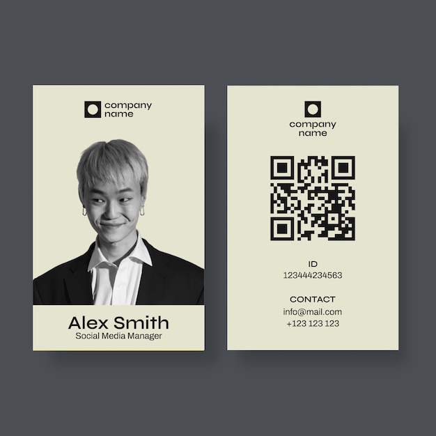 Employee id card template design
