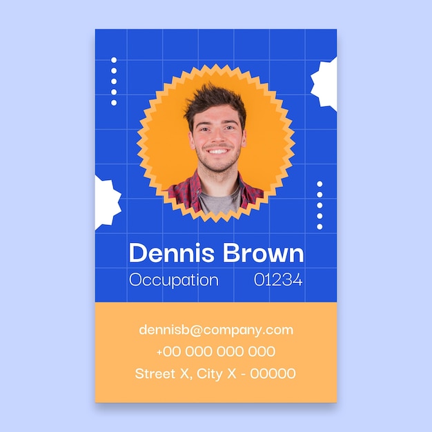 Employee id card template design
