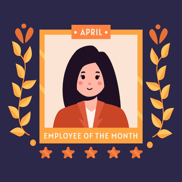 Employee of the month concept illustration