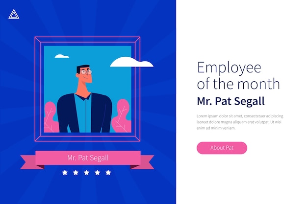 Employee of the month concept with man