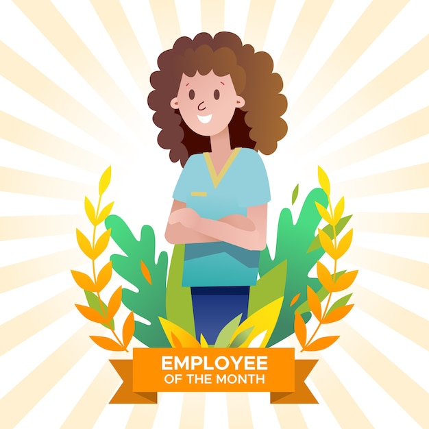 Employee of the month concept with woman