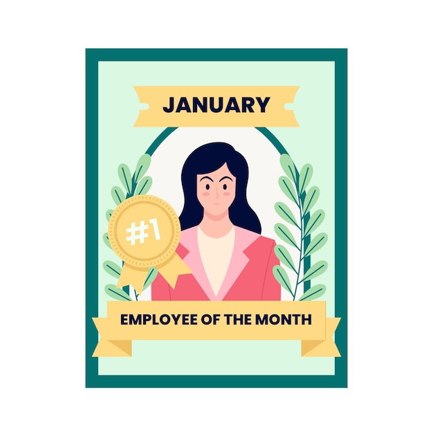 Employee of the month illustrated