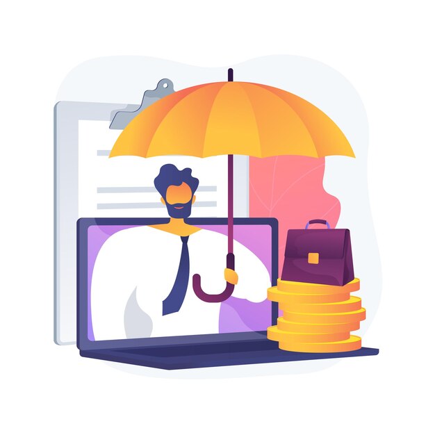 Free vector employment insurance abstract concept vector illustration. sickness benefits, income replacement, quarantined employee, submit application form, legal document, compensation abstract metaphor.