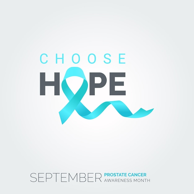 Free vector empower hope prostate cancer awareness vector background