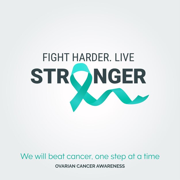 Free vector empowering hope ovarian cancer awareness