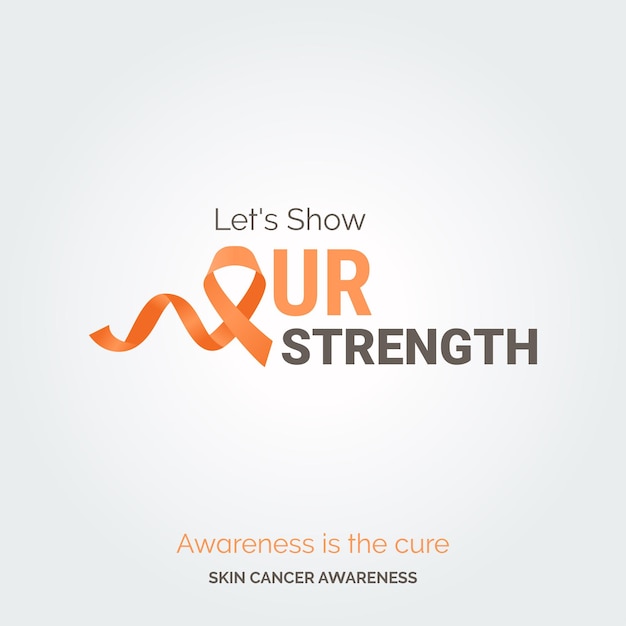 Free vector empowering hope skin cancer awareness drive