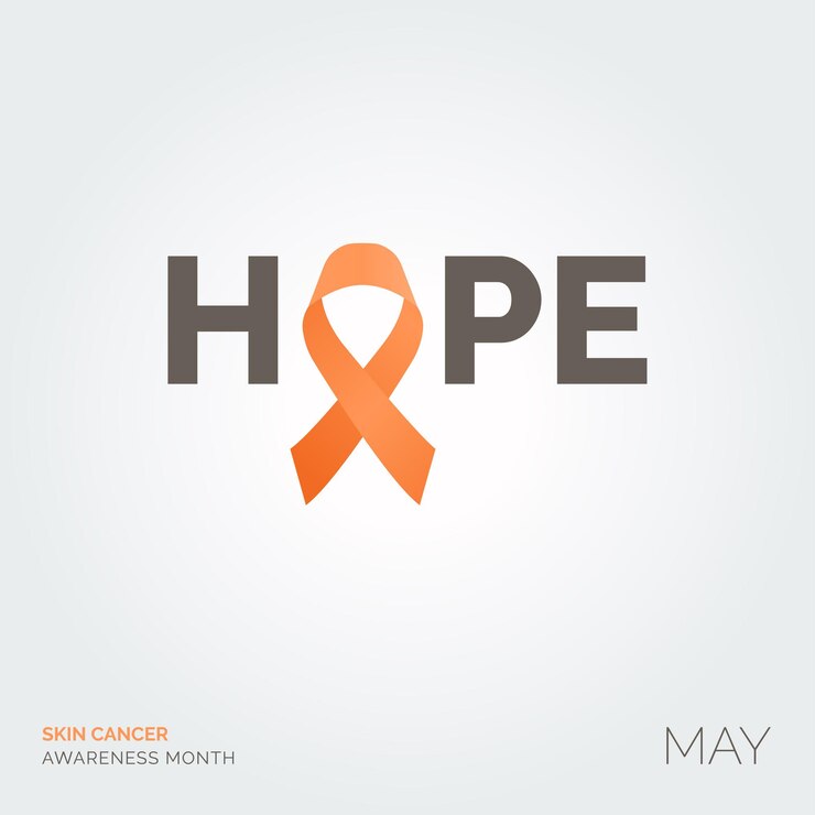 Free Vector empowering hope skin cancer awareness